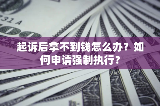 北京起诉后拿不到钱怎么办？如何申请强制执行？