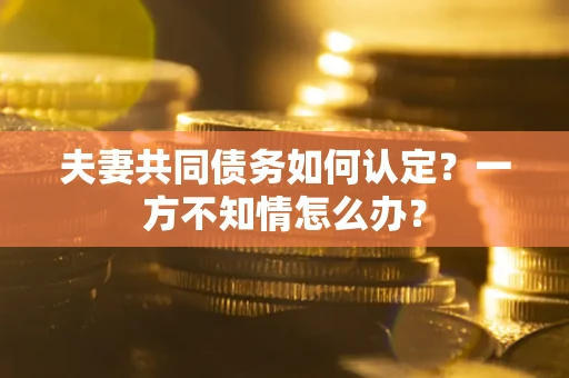 北京夫妻共同债务如何认定？一方不知情怎么办？