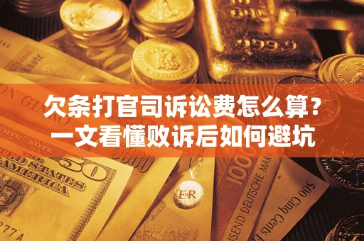 北京欠条打官司诉讼费怎么算？一文看懂败诉后如何避坑