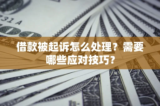 北京借款被起诉怎么处理？需要哪些应对技巧？