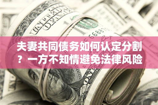 北京夫妻共同债务如何认定分割？一方不知情避免法律风险必看！